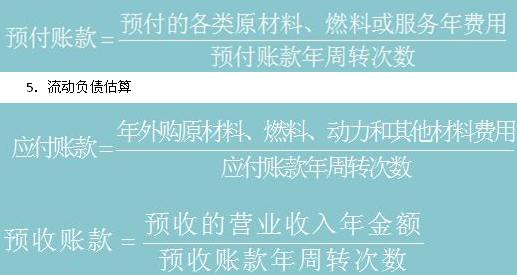 預(yù)付賬款估算