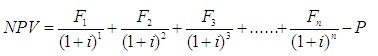 各年凈現(xiàn)金流量不相等時(shí)（F-P）