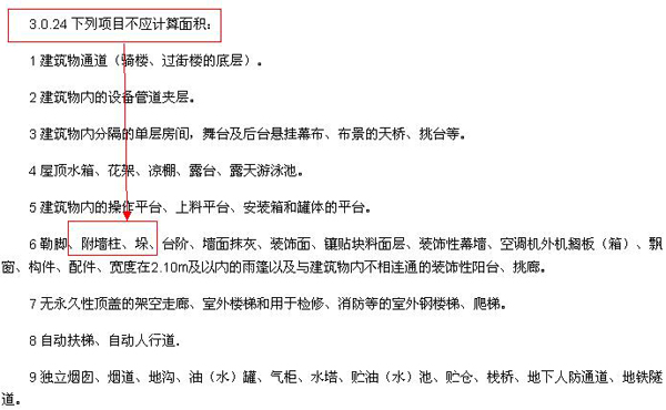 凸出外墻的結(jié)構(gòu)柱子或墻垛是否要計算建筑面積