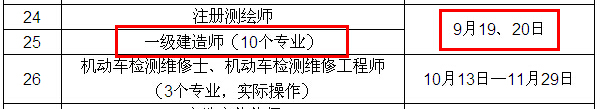 2015年一級建造師考試時間確定為9月19、20日