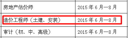 南通人事考試網(wǎng)公布2015年造價工程師報(bào)名時間