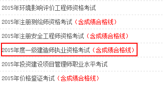 2015年福建一級建造師合格標準