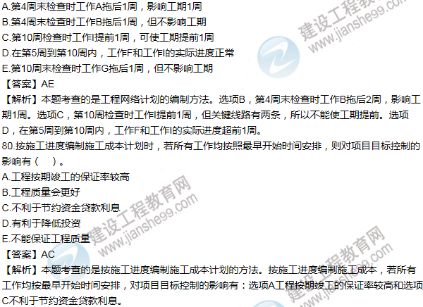 2012年一級建造師項(xiàng)目管理試題及答案(71-80題)