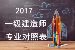 2017年一級(jí)建造師報(bào)考疑難問題解答:專業(yè)對(duì)照表