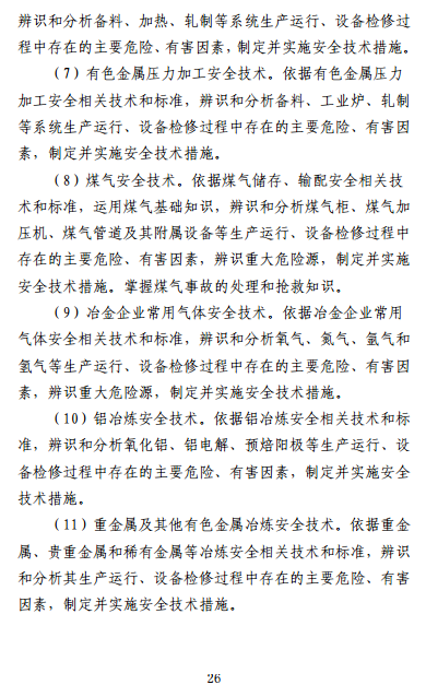 中級(jí)注冊(cè)安全工程師《安全生產(chǎn)專業(yè)實(shí)務(wù)》考試大綱（征求意見稿）