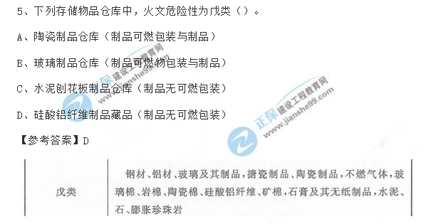 2018一級消防工程師《消防安全技術實務》試題第5題