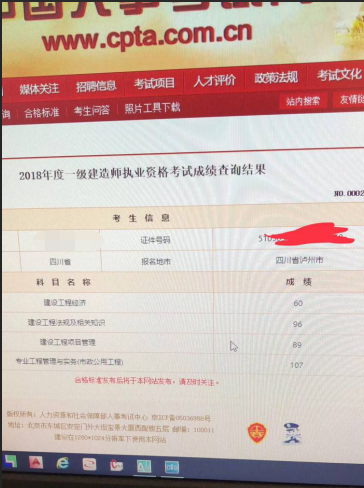 2018年一建成績(jī) 大家曬起來(lái) 