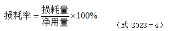 材料損耗量的確定