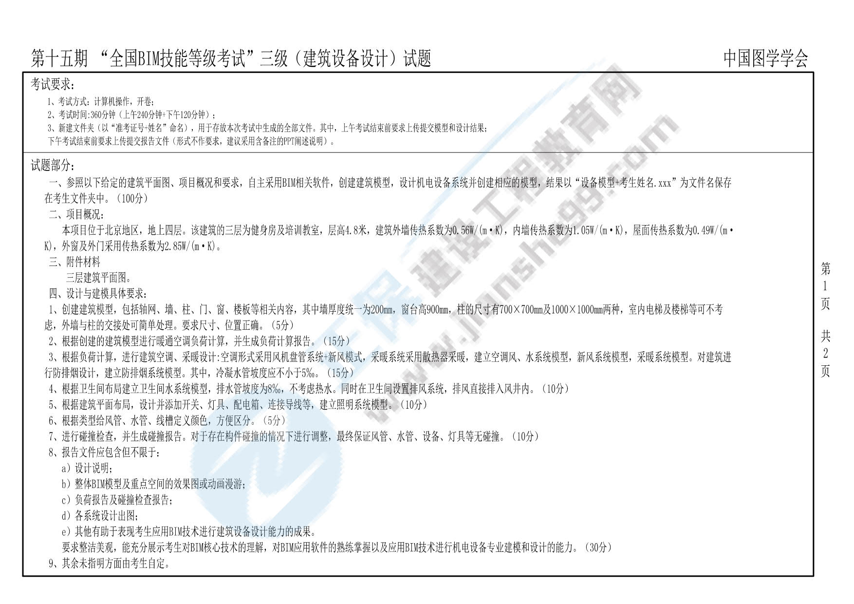 第十五期BIM三級 建筑設(shè)備設(shè)計(jì)_1