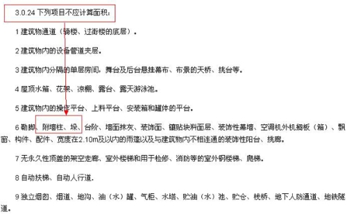 凸出外墻的結(jié)構(gòu)柱子或墻垛是否要計算建筑面積