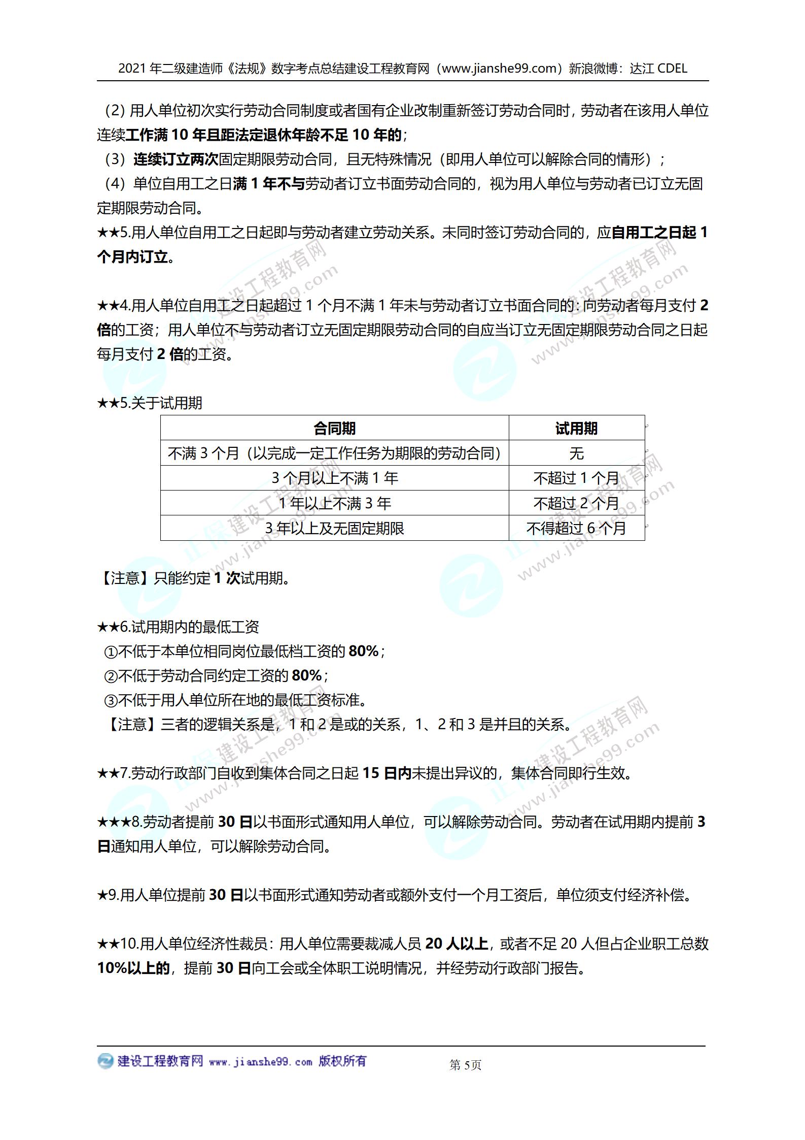 2021年二級建造師法規(guī)科目數(shù)字考點(diǎn)總結(jié)_05 2021年二級建造師法規(guī)科目數(shù)字考點(diǎn)總結(jié)_05