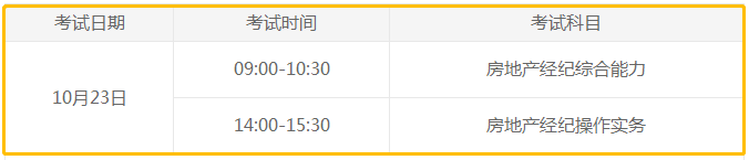 下半年房地產(chǎn)經(jīng)紀(jì)人協(xié)理考試時(shí)間及考試科目