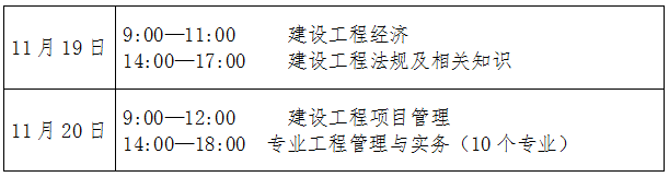 考試時間 考試時間