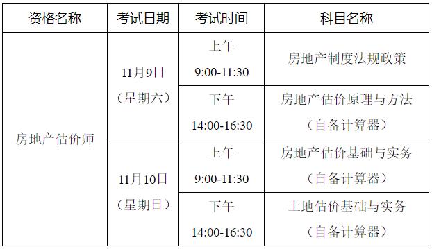 安徽房估考試時間 安徽房估考試時間