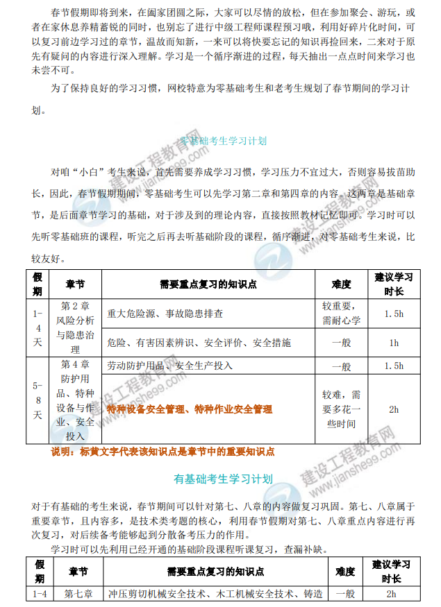 2026中級注安《其他安全》春節(jié)期間學(xué)習(xí)計劃 2026中級注安《其他安全》春節(jié)期間學(xué)習(xí)計劃